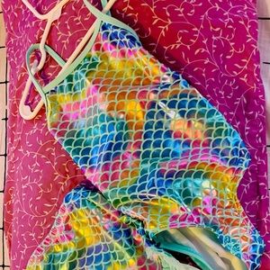 Girls mermaid bathing suit .. worn 1x size 5T